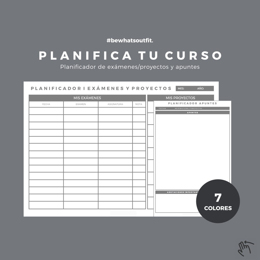 PLANIFICA TU CURSO – Planificador de apuntes, exámenes y proyectos