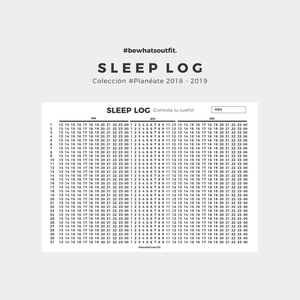 Colección #Planéate – Sleep Log